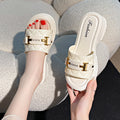 Thick sole slippers women's outwearsummerfashion2024new arrivaleasiest for matchheight-increasing sandals and slippers seaside beach shoes