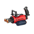 New ai-powered voice-activated double-barrel gatling electric water gun - high-pressure pulse, rotating, flashing, boy's toy