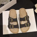Birkenstock women's summer 2025 new thick sole birkenstock slippers outwear lazy one-line slippers soft bottom beach slippers