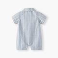 Baby summer clothes thin baby onesie striped cotton newborn clothes short sleeve boy's romper air conditioning suit