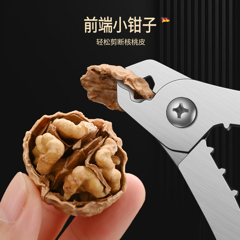 Stainless steel walnut clip household multi-function pliers clip hazelnut shell opener pecan clip nut clip tool
