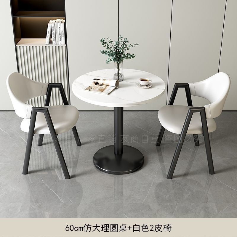 Scandinaviancasualcasual small apartment reception negotiation table milk tea coffee shop table and chair combination modern dining chair small coffee table
