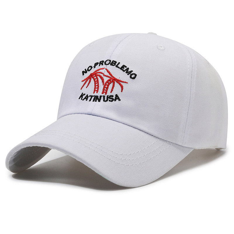 Baseball Cap Men's and Women's Outdoor Coconut Tree Embroidery Sunscreen Cap Fashion Versatile Couple Korean Cap Sun Hat