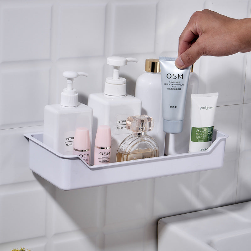 Wholesale Bathroom Shelf No Punching Wall Mounted Suction Cup Wash Sink Toilet Toilet Storage Shelf