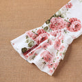 cross-border code new  women's original elegant round neck ruffle long sleeve printed top