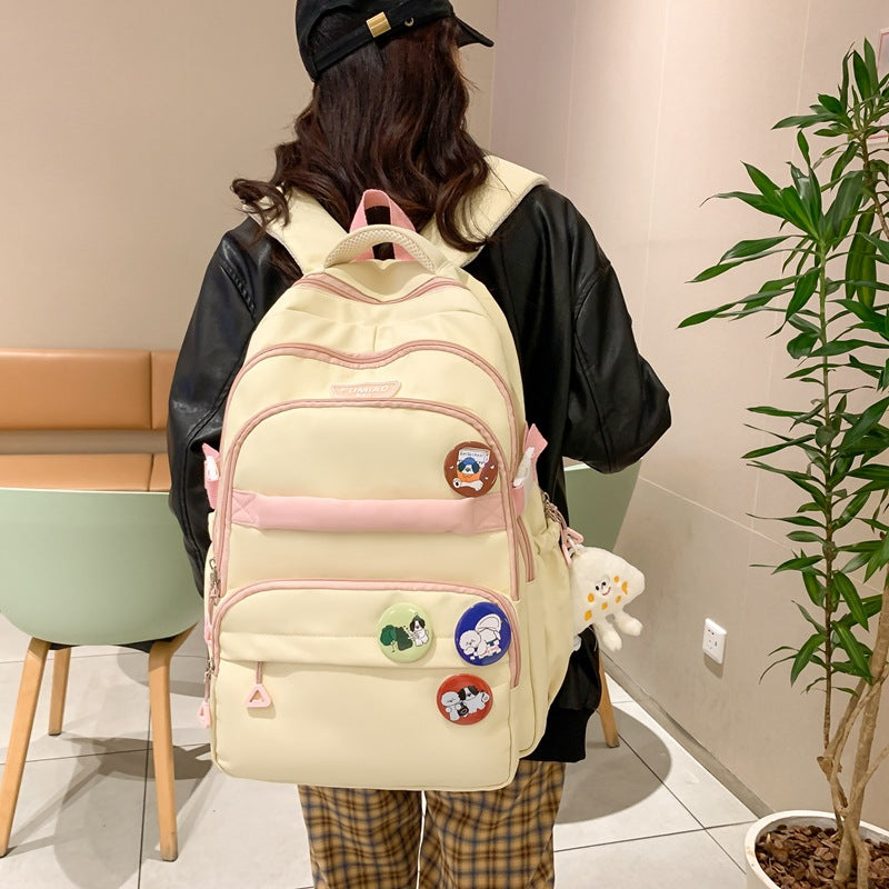 School bag ins wind girl cute Korean version of high school students, junior high school students, primary school students, grades 3 to 5 and 6, backpack