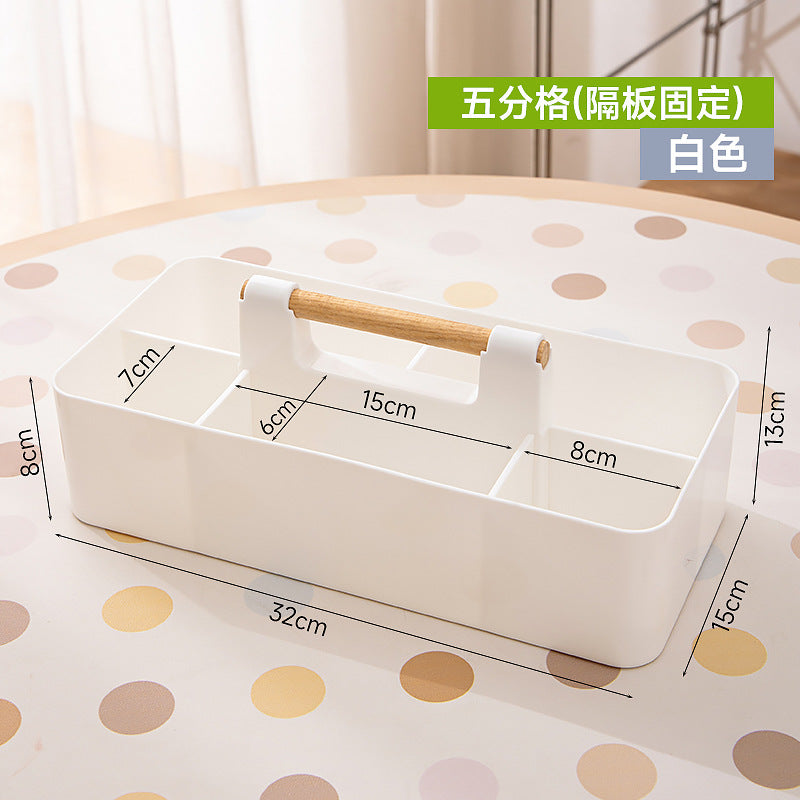 Portable and convenient baby diapers bottle storage box household multi-grid baby care toiletries finishing box