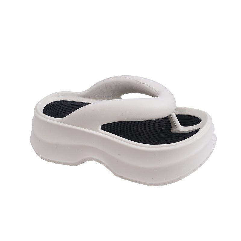 New eva platform flip-flops for women - summer outdoor wear, beach-friendly, fashionable, non-slip, soft sole sandals