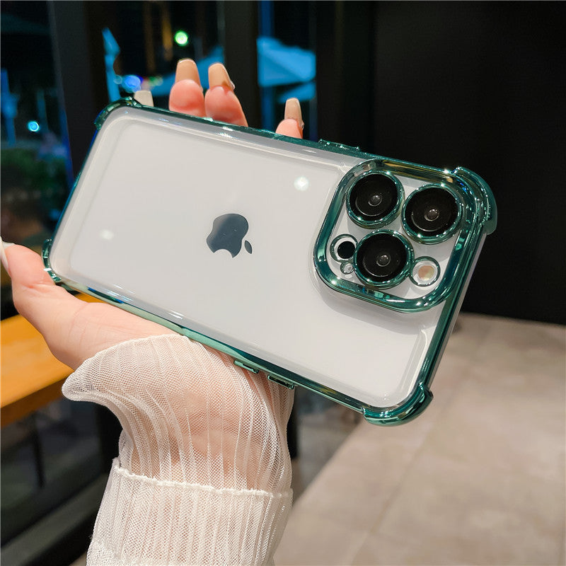 All-inclusive lens film four-corner airbag apple 17 mobile phone case suitable for iphone14 anti-fall 13promax protective cover