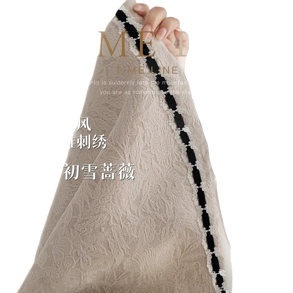 New arrivalfrenchretro rose chenille blackout curtains embossed medieval jacquard living room shaoxing curtains curtain fabric