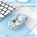 M233 transparent magnetic wireless bluetooth tri-mode mouse - rechargeable silent mouse for desktops and laptops (universal compatibility)