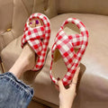 new arrival cross slippers women's summer popularfashion graffiti outwearthick sole home indoor one-line sandals slippers