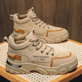 Men's 2025 new winter work boots: waterproof, slip-resistant, wear-resistant, athletic, casual, workwear, and trendy martin boots for construction sites