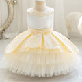 Export ready stock wholesale children's dresslace cake princess dress baby girl party evening dress kids dress