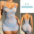 new european and american style sexy see-through lace dress set lingerie for women - cross-border e-commerce