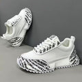 2025 winter men's trendy casual shoes: versatile, breathable mesh, fashionable soft sole, lightweight korean style running sneakers