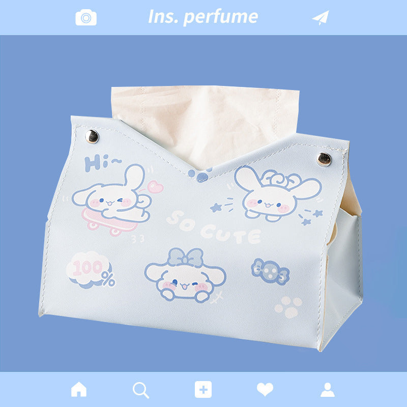Foreign trade popular tissue box living room creative cute pumping carton car leather pumping box storage box napkin box