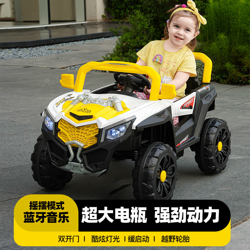 New children's electric vehicle off-road vehicle four-wheel seating double seat children's baby remote control toy off-road vehicle