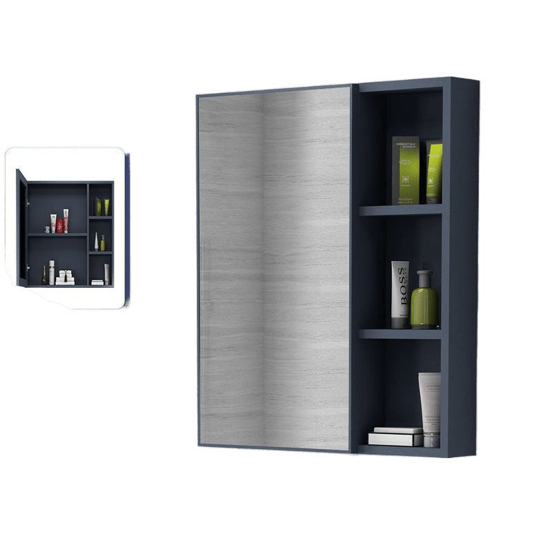 Nordic wall-mounted mirror cabinet, separate storage box, space aluminum mirror box, bathroom cabinet combination, bathroom storage mirror