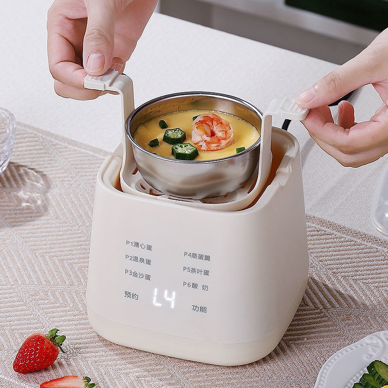 Multifunctional egg cooker breakfast maker - anti-dry burning, programmable, auto shut-off, perfect for home, dorm, small steamer, gift