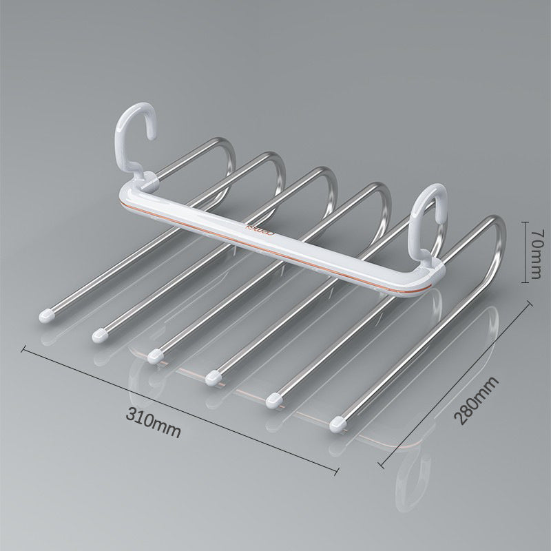 Foldable pants rack - multi-layer, multi-functional pants hanger for home use - no-trace, non-slip pants organizer - the ultimate pants storage solution