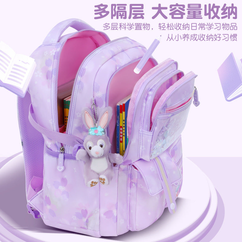 Girls' school backpack - new 2026 model for grades 1-6 - lightweight, ergonomic, and spine-protecting backpack for elementary school students