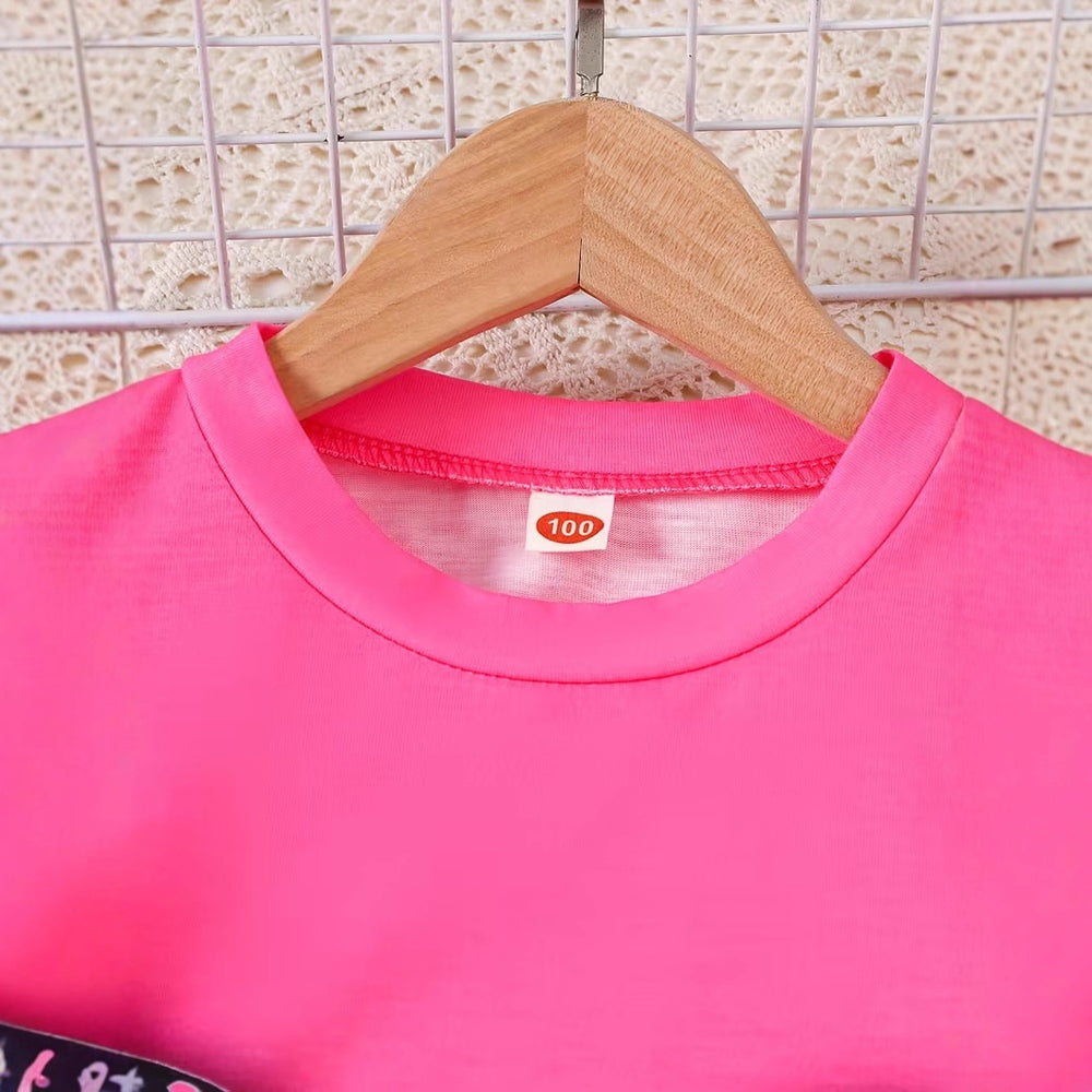 wholesale girls' short-sleeve and shorts sets, fashionable spring, summer, and autumn outfits for girls