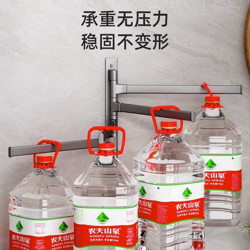 Balcony clothes hanger storage handy gadget multi-layer storage rack can be rotated without punching holes balcony drying clothes storage rack hook