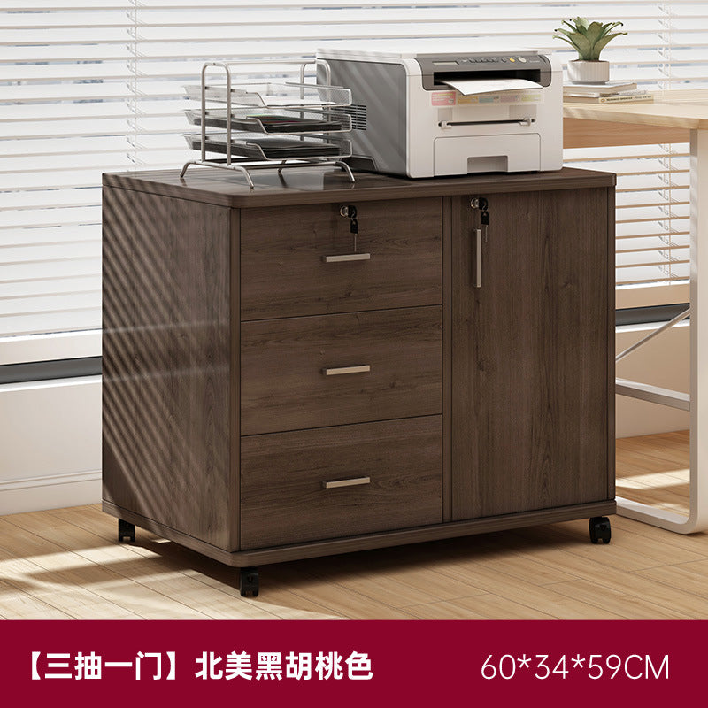 Filing cabinet office cabinet under the file table storage cabinet with lock storage cabinet office wooden drawer cabinet movable low cabinet