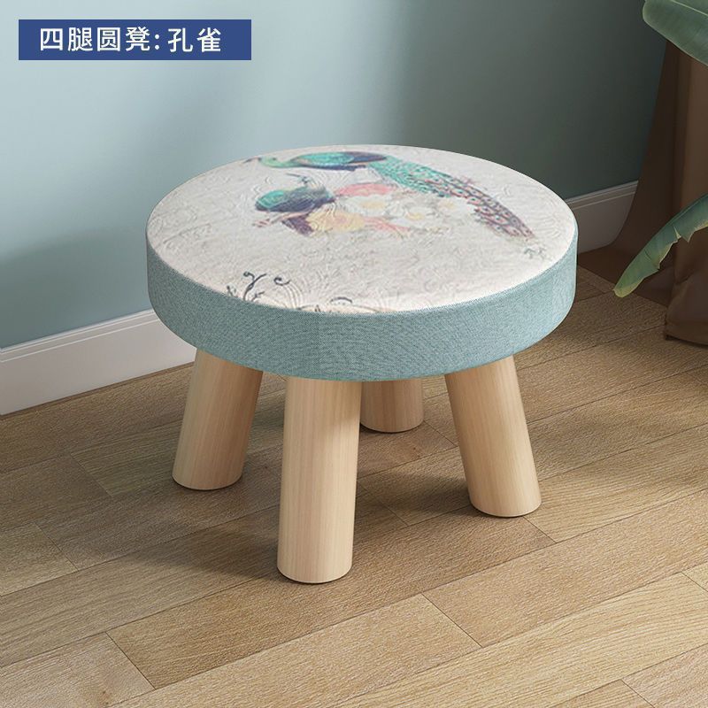 Cute children's cartoon creative eating small bench small stool household solid wood round stool sofa hair stool baby chair