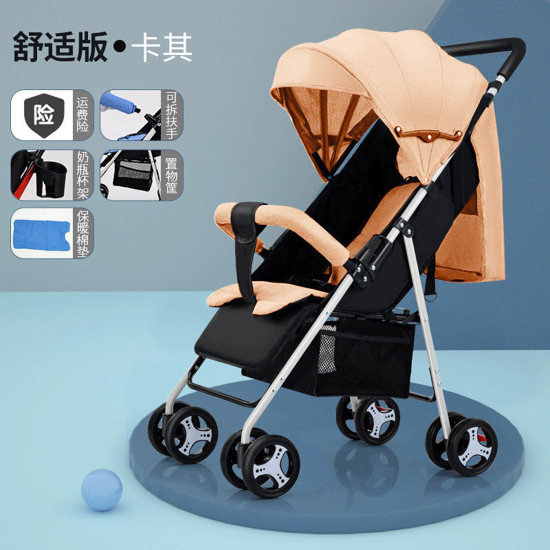 2025 newborn stroller - convertible pushchair, lightweight & foldable, one-click fold, suitable for ages 0-3 years