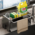Kitchen rack, sink rag, drain rack, faucet, sink, dishwashing, steel ball, dishwashing liquid, supplies storage rack