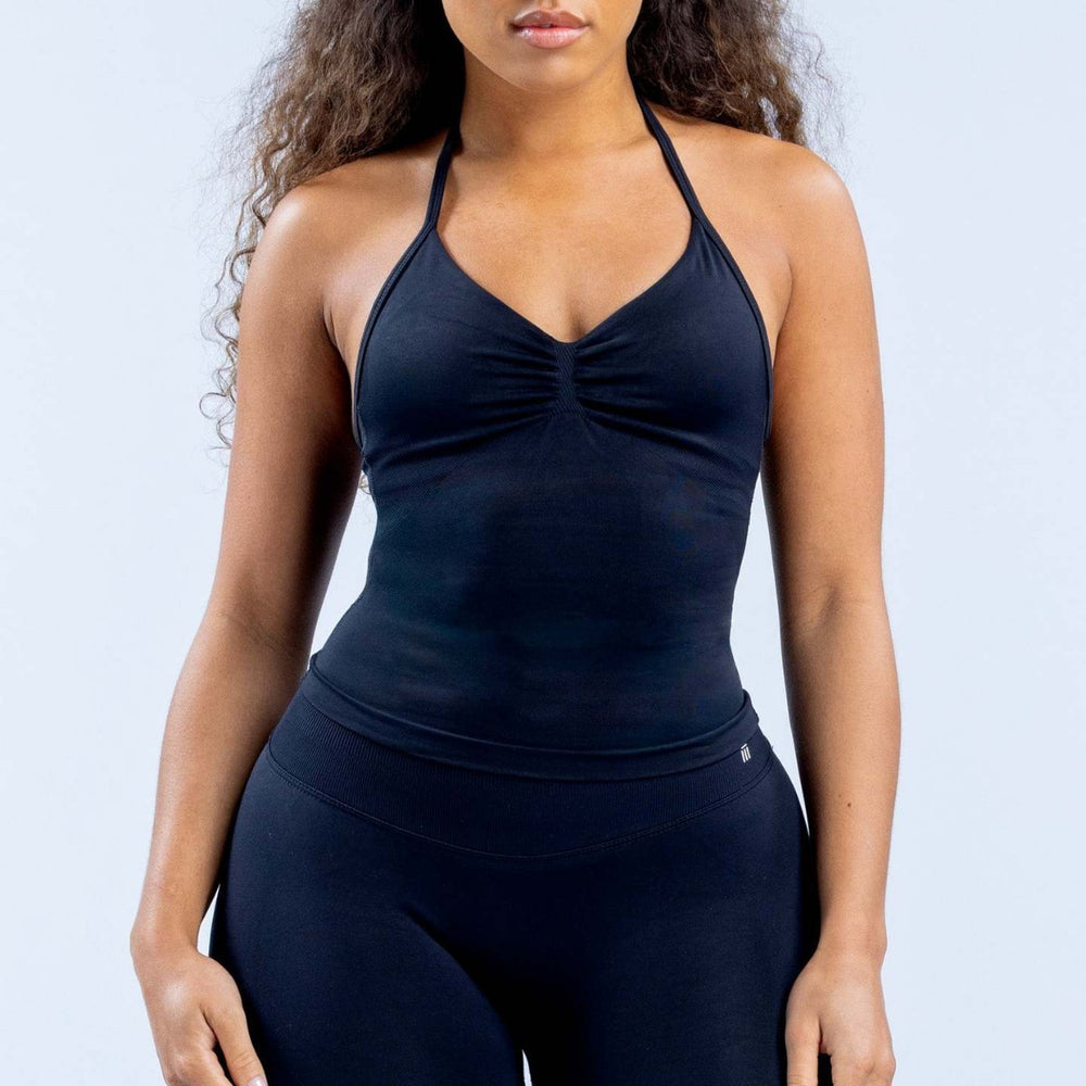 Dfyin stock cross-border high-elastic halter back tight long vest fitness sports vest detachable bra