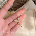 Minimalist gold cat's eye butterfly necklace - women's delicate and elegant thin chain, versatile and chic, choker style