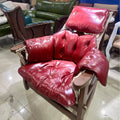 Popular living room b&b small apartment single sofa retro creative lazy chair medieval style solid wood leisure chair