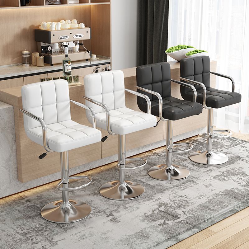 Bar chair for homelift modern bar chair with backrest front desk cashier bar chair casual high stool