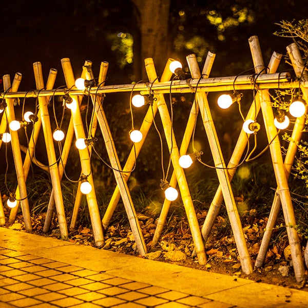 Outdoor waterproof G50 bulb light string round ball lanterns courtyard garden terrace outdoor decorative lights landscape lights