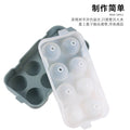 Custom ice cube molds - 6-cavity round ice tray, silicone 4-hole ice ball mold, ice cube box, various silicone ice trays