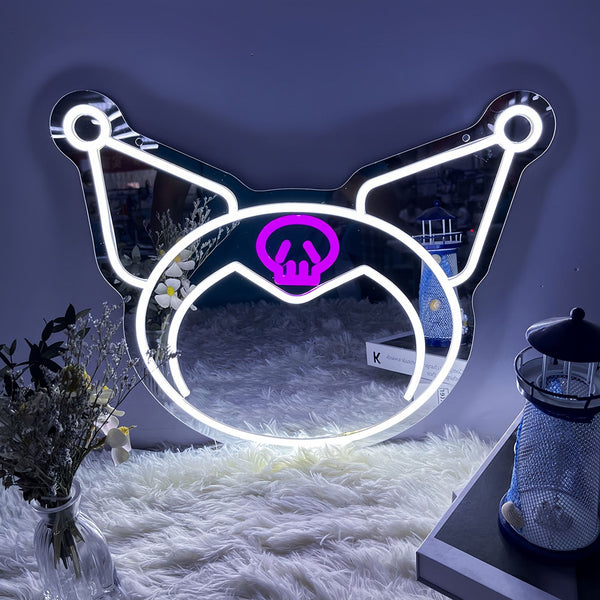 Acrylic mirror light neon bathroom layout ambient light mirror Kulomie creative makeup mirror light