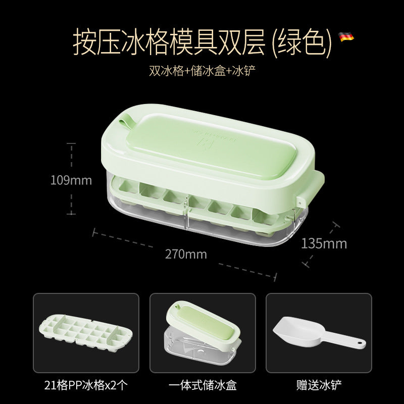 Household large-capacity ice grid 42 grids, refrigerator frozen ice cube mold commercial ice box large ice cube box ice storage box wholesale