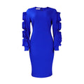 D377 european and american plus size women's autumn new fashion elegant all-match african style plus size long sleeve export dress