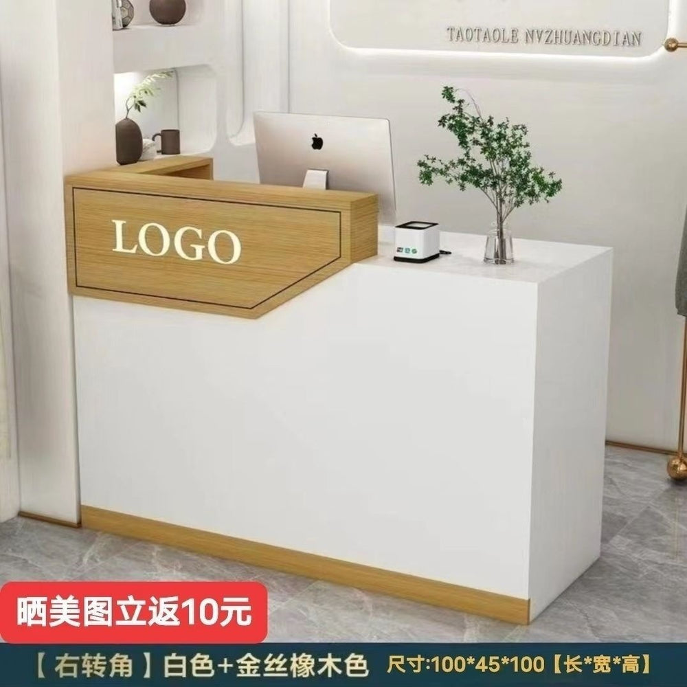 Minimalist modern cashier counter clothing store bar table checkout desk small counter beauty salon front desk bar table