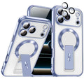 Electroplated shadow magnetic stand compatible iphone 17 pro case, apple 11 new anti-drop cross-border protective cover