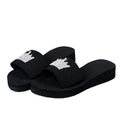 plus size wedge slippers for women 2025new arrivalexport one-word pearl butterfly sandals open peach heart slippers