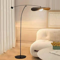 Nordic retro straw hat long arm fishing floor lamp living room sofa side wabi-sabi style creative designer standing lamp