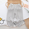 Girls' summer pants: korean style fashionable printed joggers for toddlers and young children - perfect for everyday wear