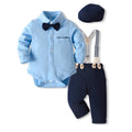 Boyssuitspring style baby overalls knittingoutwear little master gentleman dress baby suit clothes