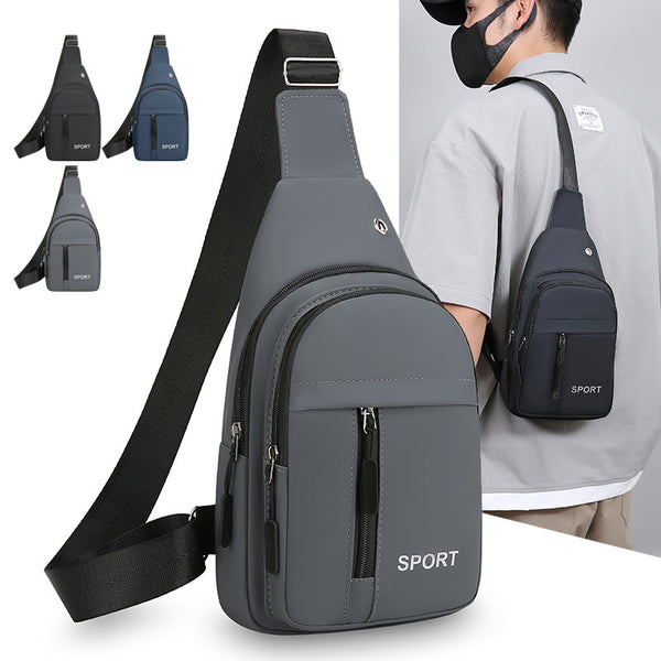New fashion simple breast bag men's new trend casual shoulder bag Korean version outdoor business messenger breast bag