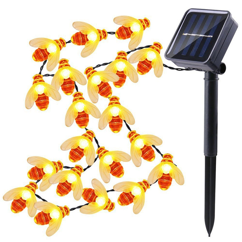 hot sale solar led light string bee flash light outdoor courtyard bedroom garden balcony decorative lights
