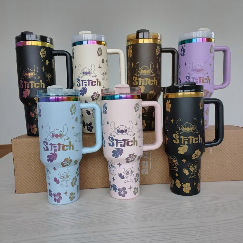 hot-selling stanley thermos cup, high-looking mickey series water cup, 304 stainless steel outdoor car cup